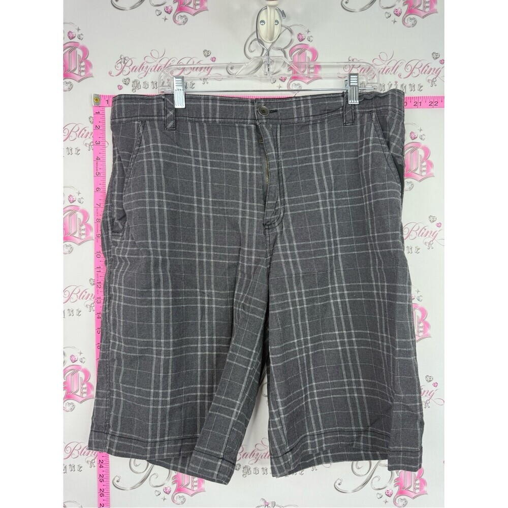 Retrofit Gray Checked Pants with Gold Accent Label